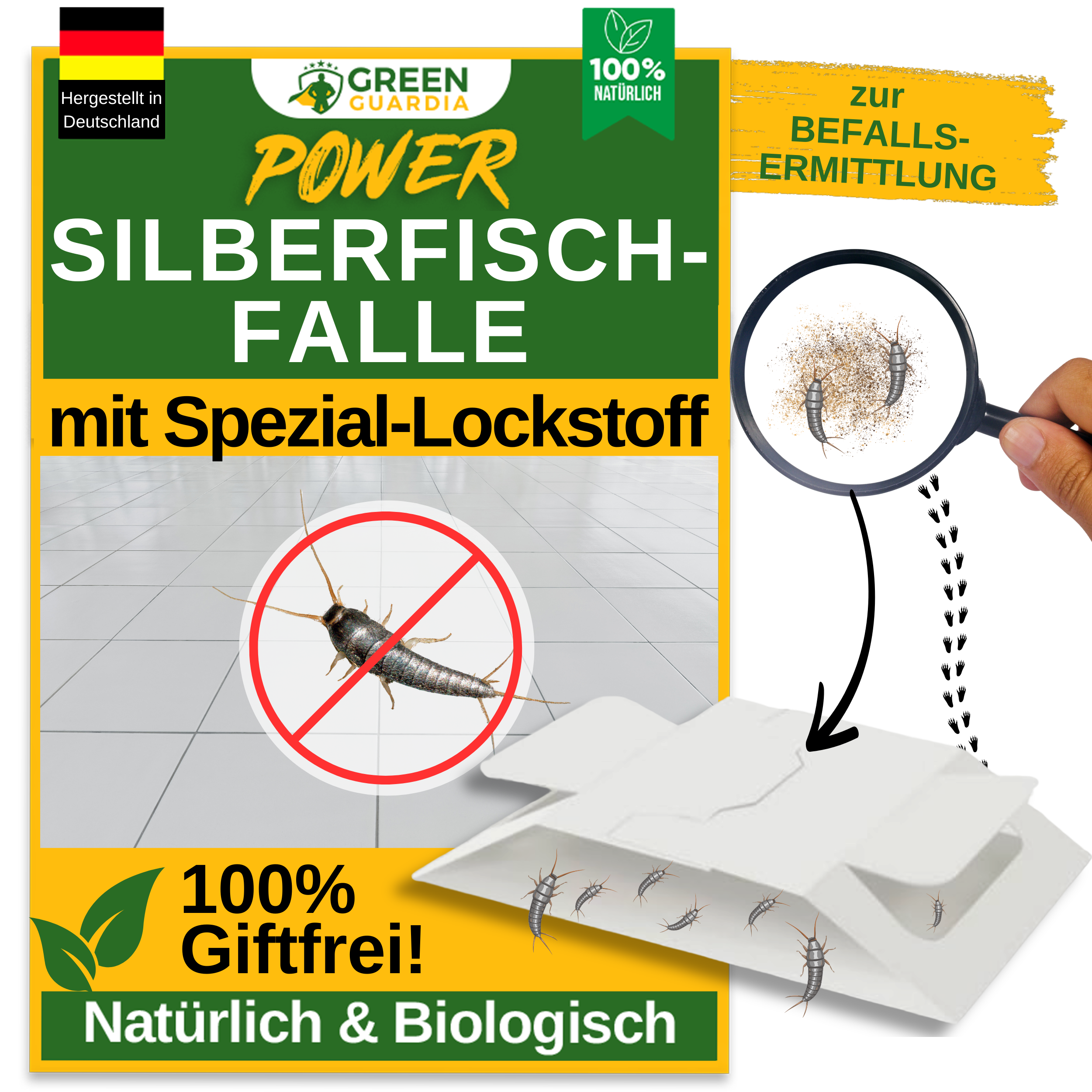 Silverfish trap with special attractant