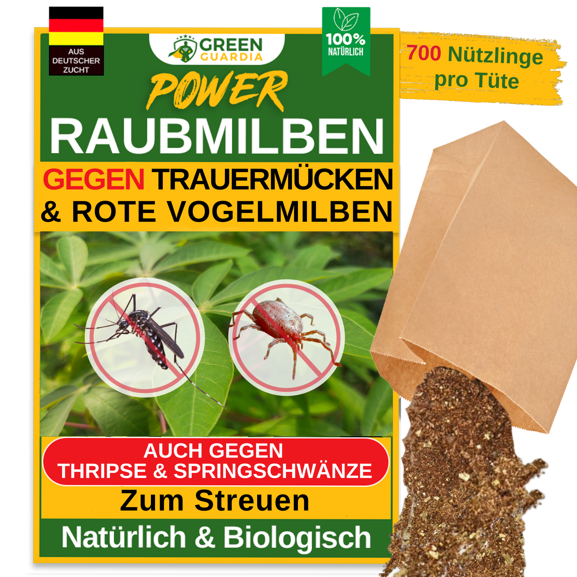 Roofmijtenmix tegen rouwmuggen en rode vogelmijten – los product