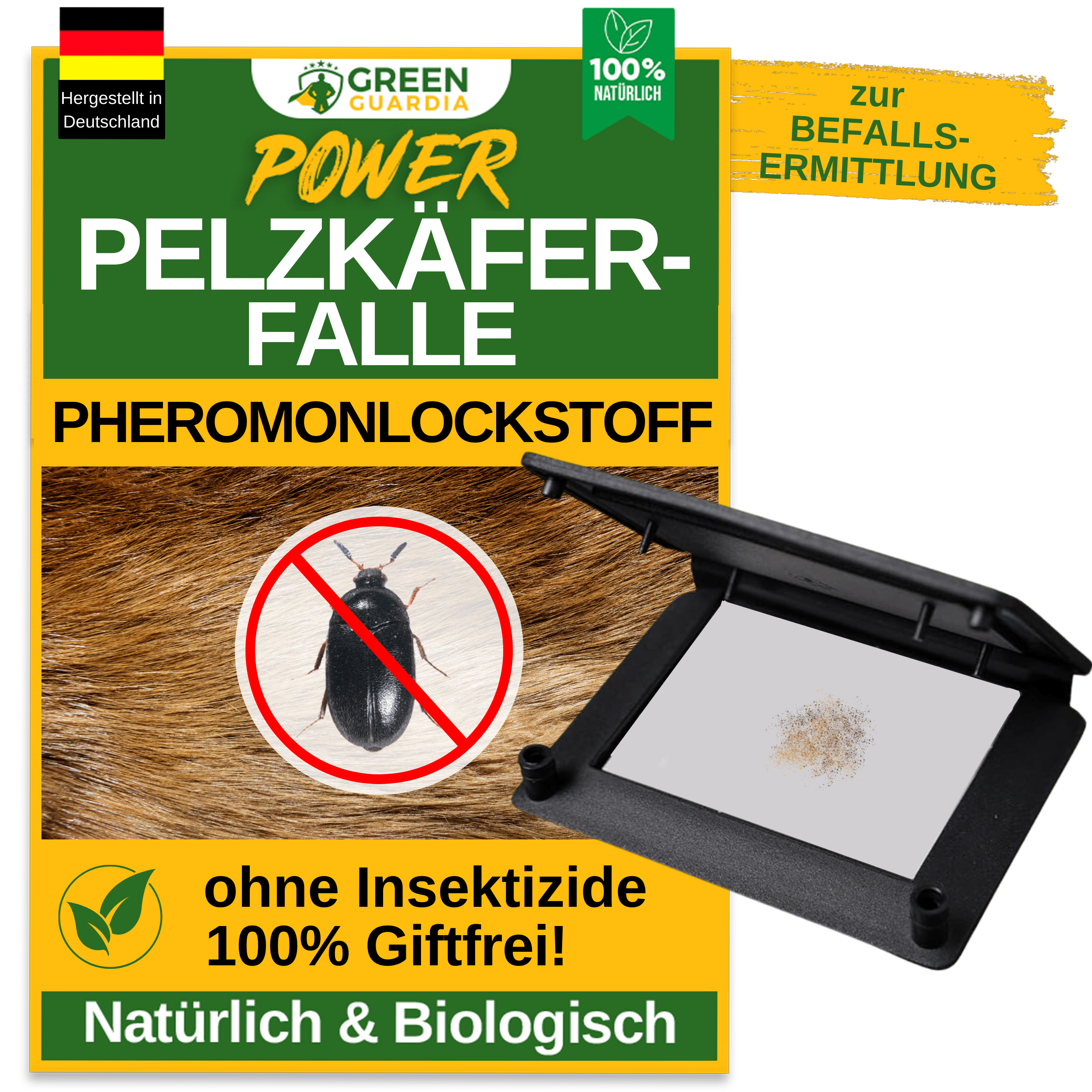 Pelzkäfer Falle mit Pheromon - Lockstoff - Green Guardia - Ihr Experte für Schädlinge und Pflanzen