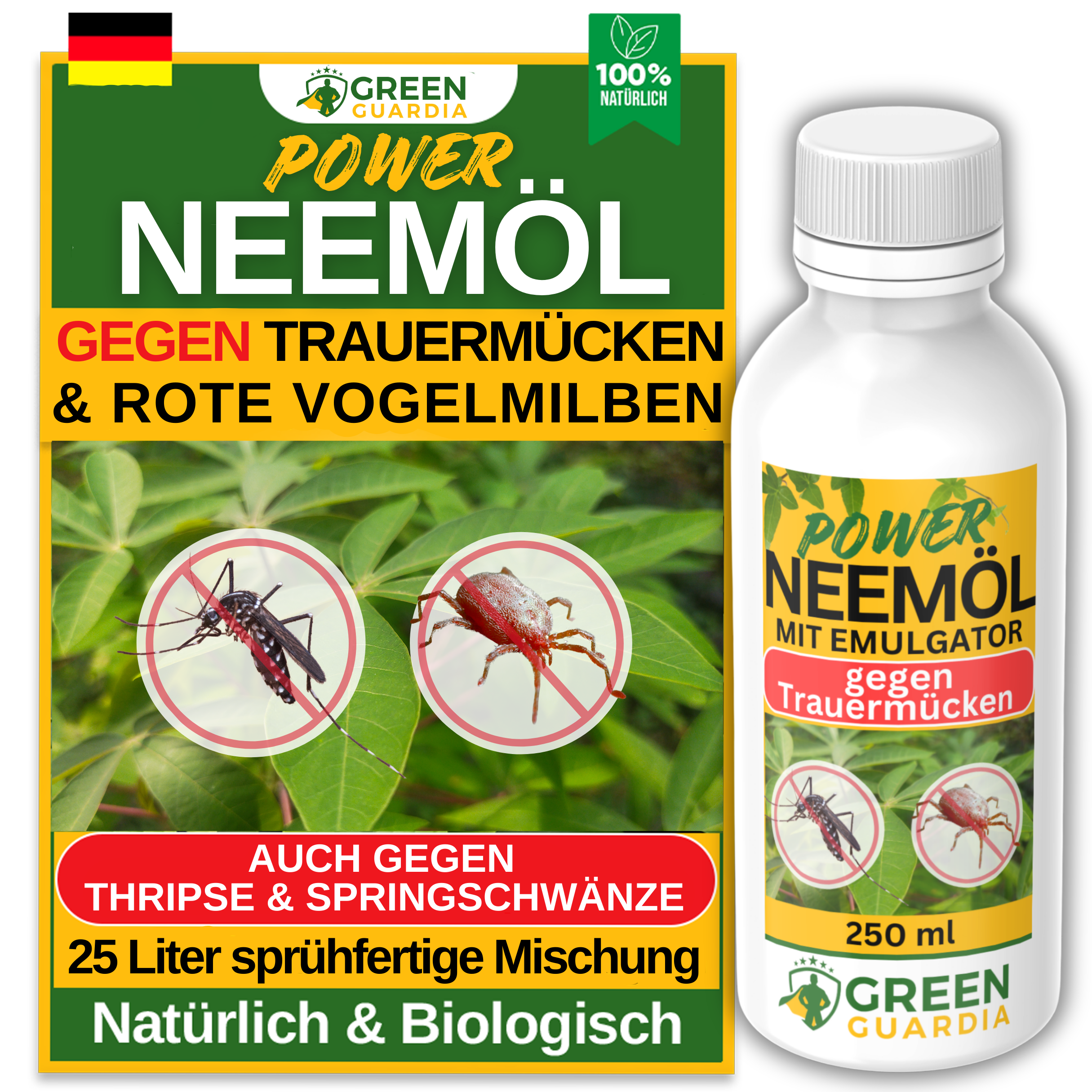 Huile de Neem puissante contre les moucherons fongiques 