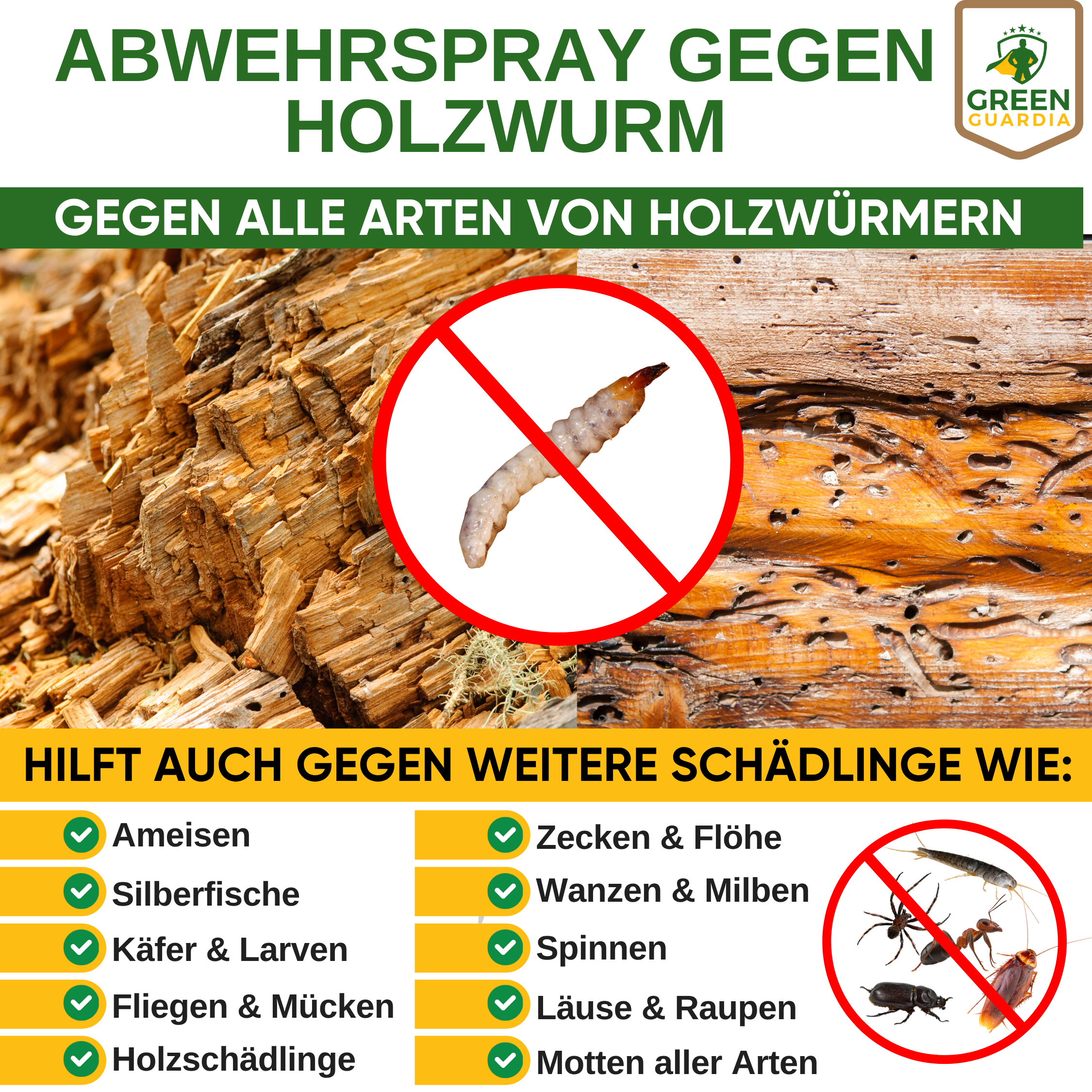 Houtwormwerende spray met geconcentreerde werking
