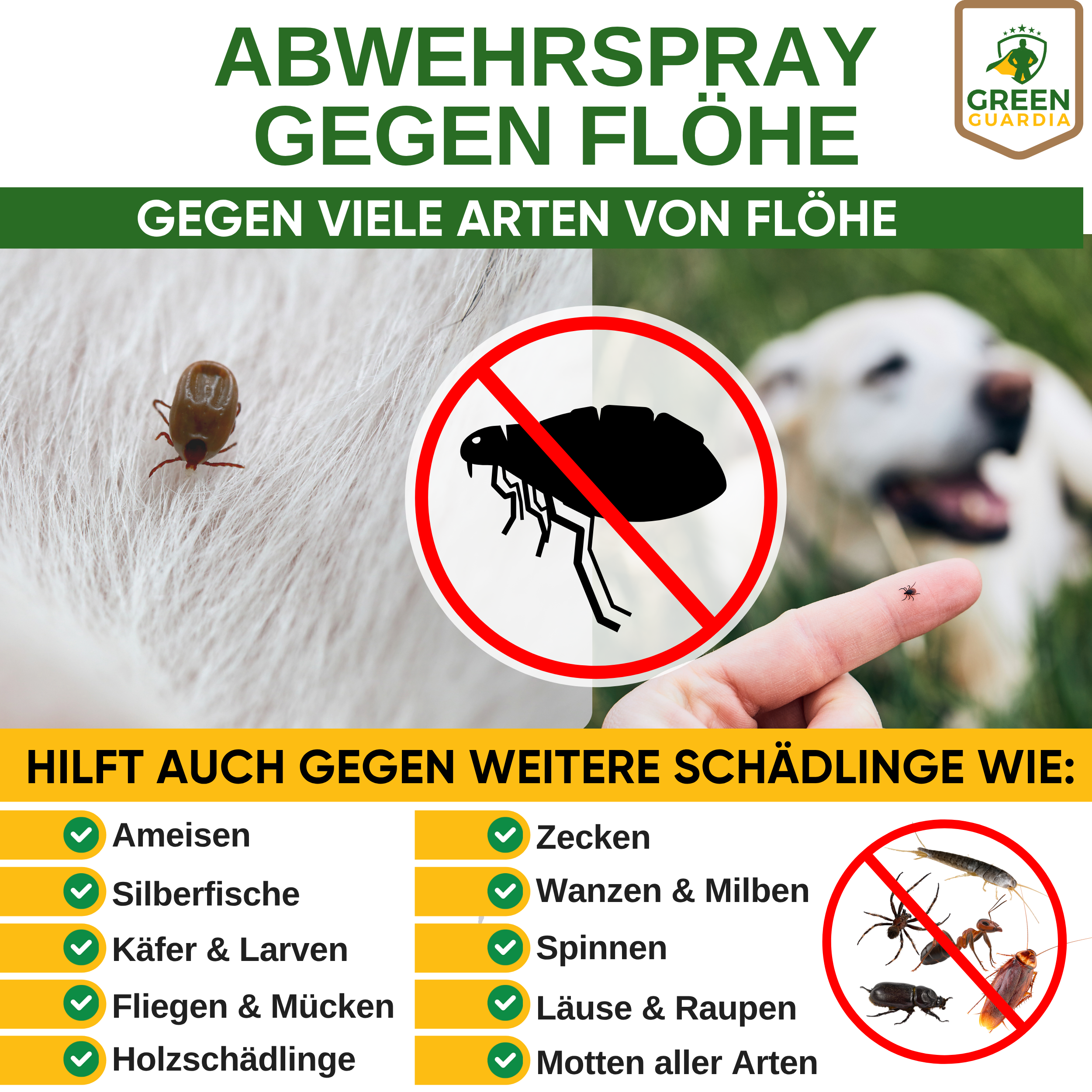 Flea repellent spray power concentrate for dogs 