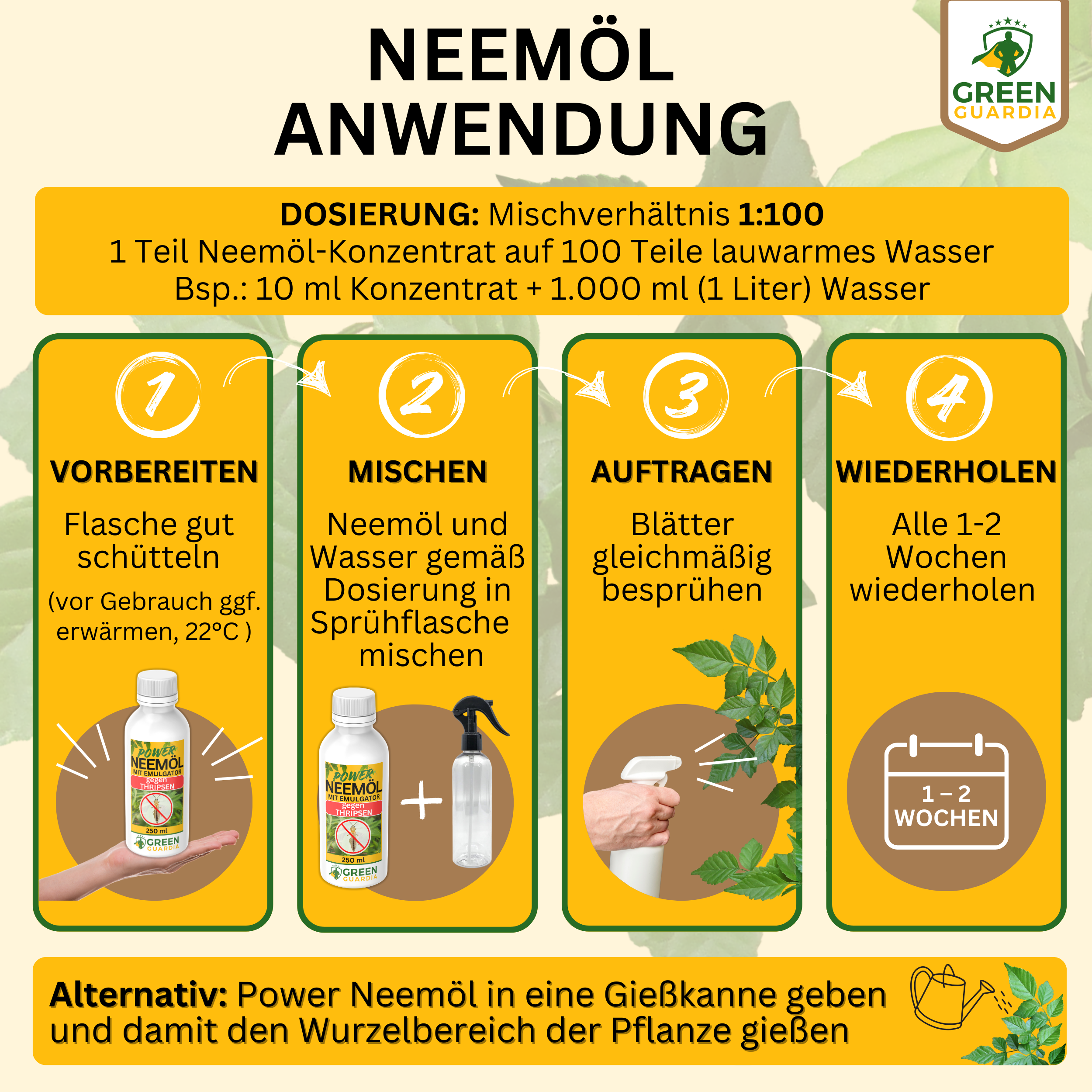Huile de Neem puissante contre les thrips 