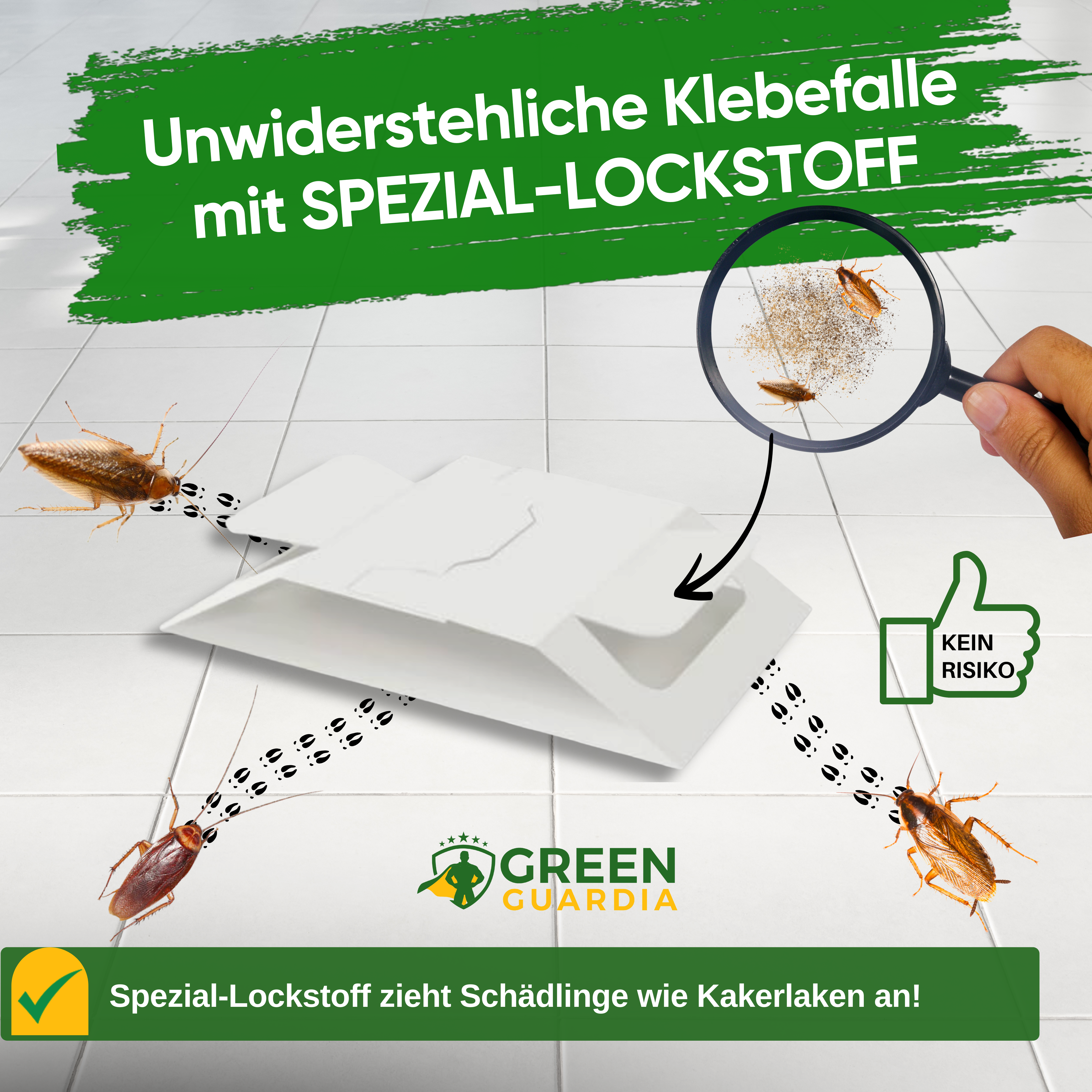 Kakkerlakkenval met speciaal lokmiddel