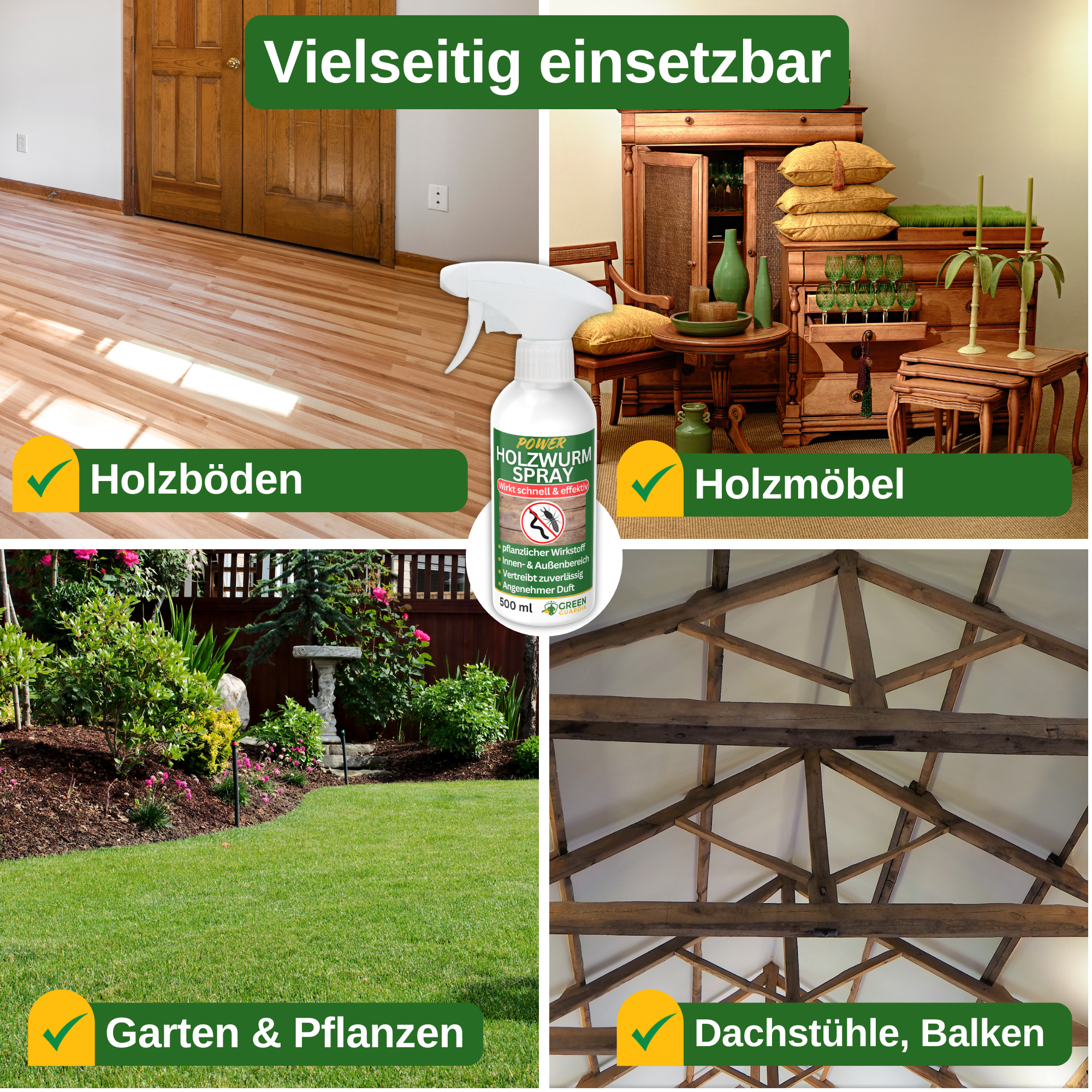 Houtwormwerende spray met geconcentreerde werking