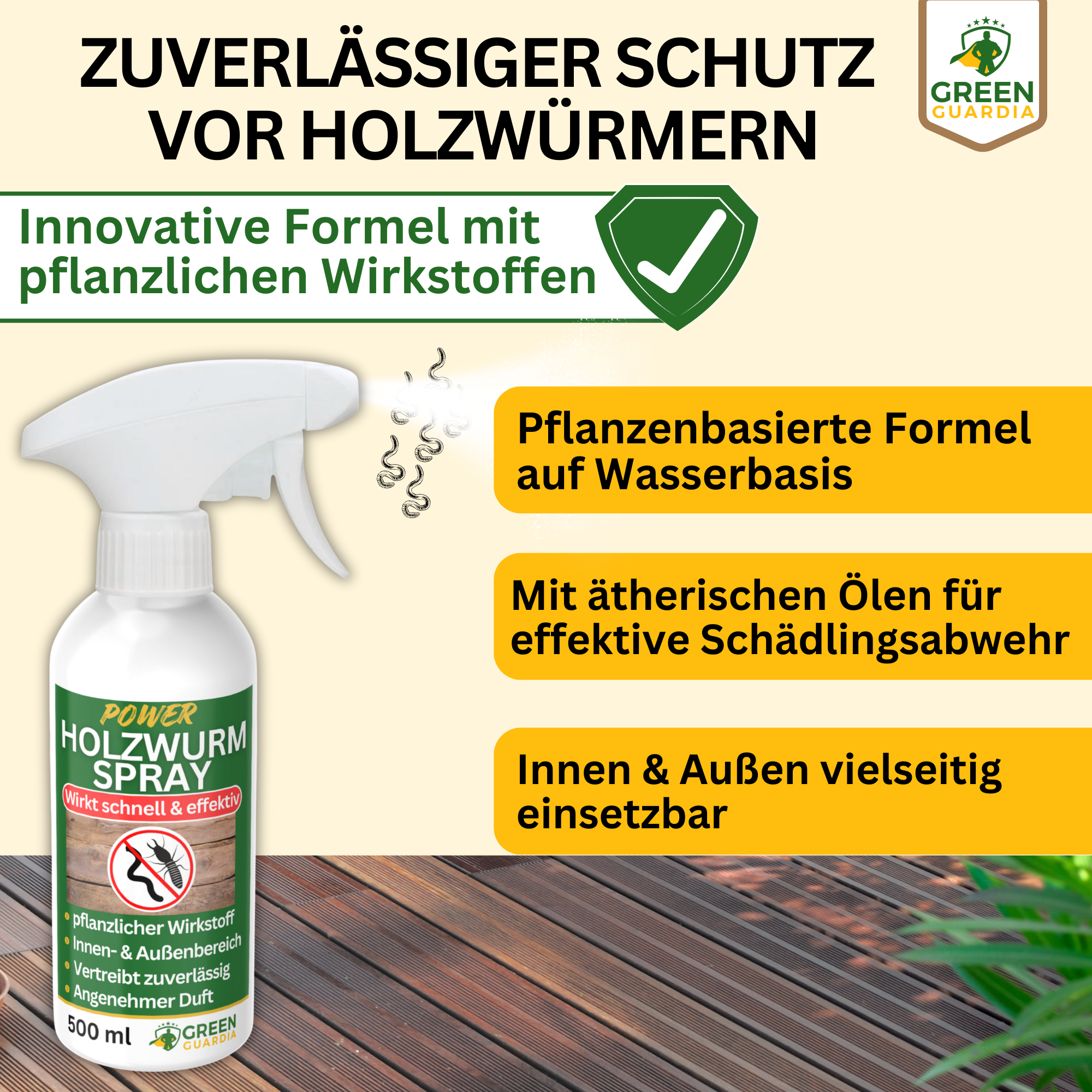 Houtwormwerende spray met geconcentreerde werking