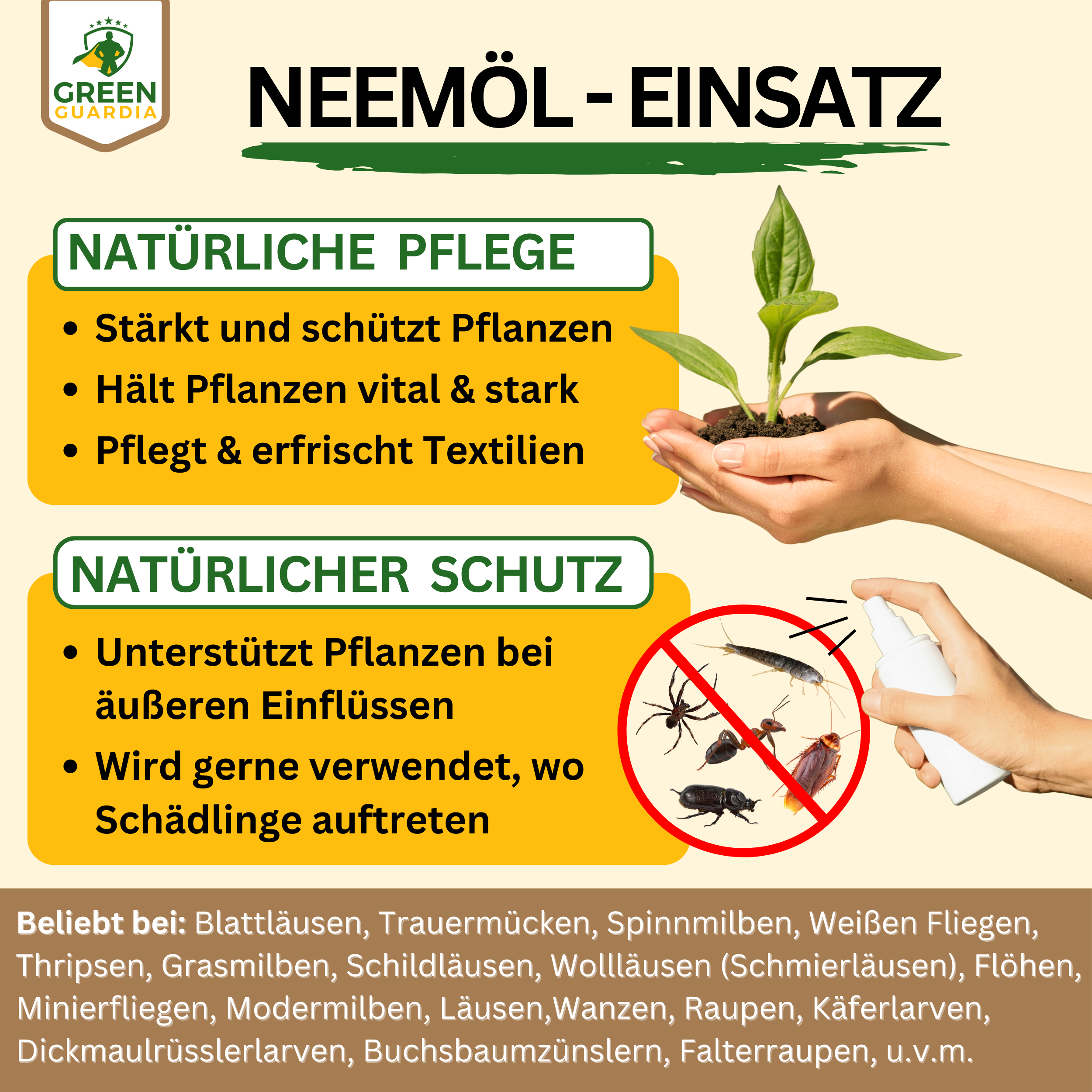 Huile de Neem puissante contre les pucerons et les cochenilles 