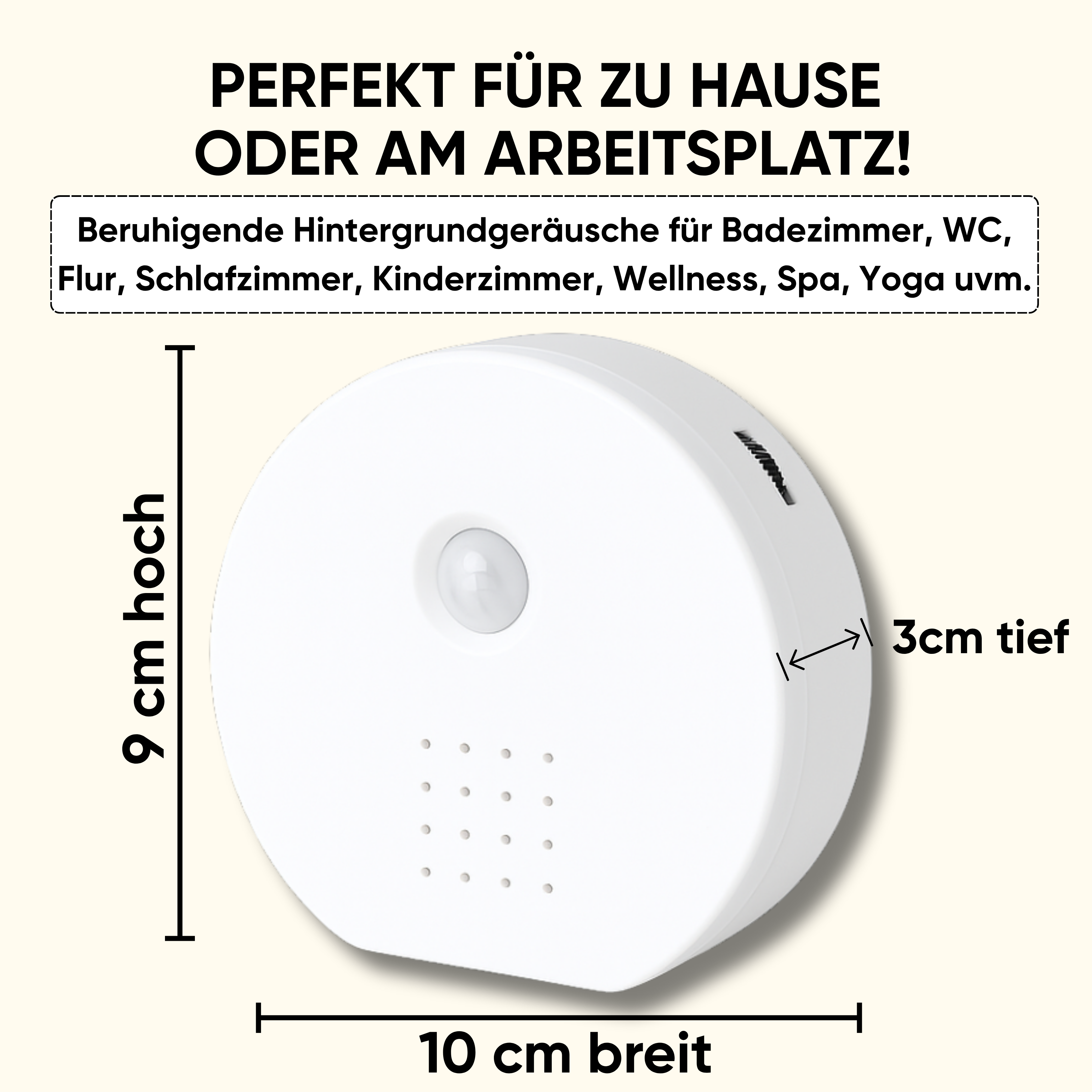 Nature sounds sound box with motion sensor – 6 soothing sounds, timer & volume control, bird chirping box