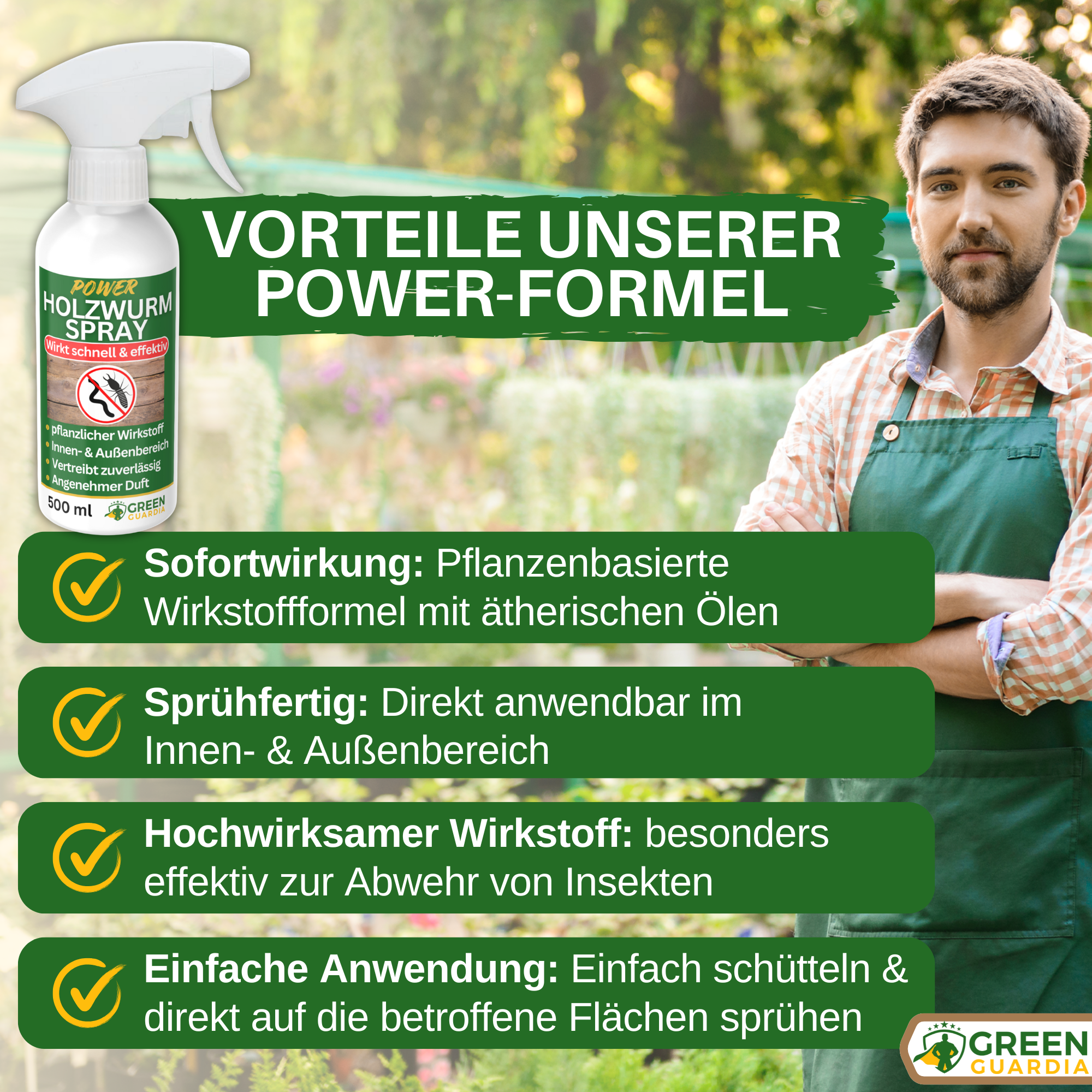 Houtwormwerende spray met geconcentreerde werking