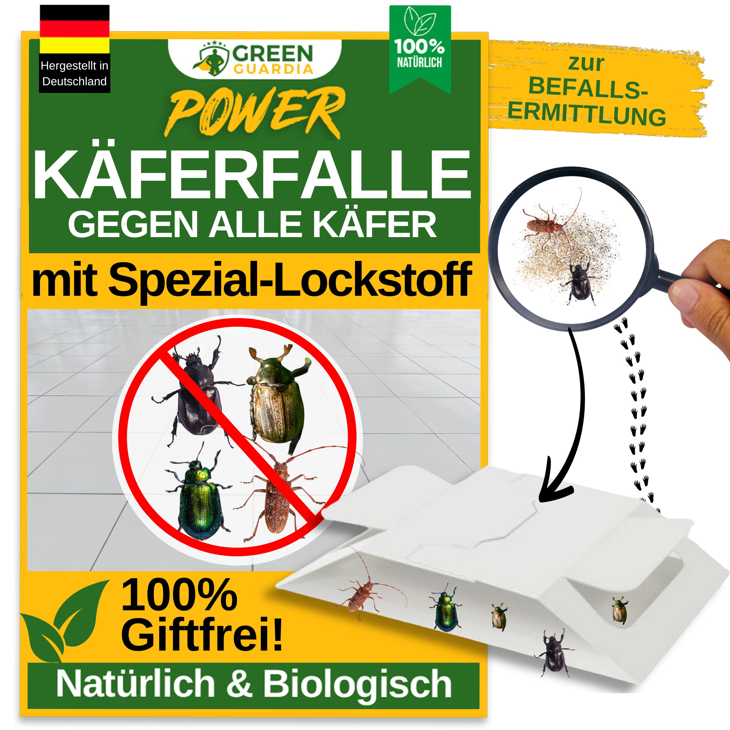 Piège à coléoptères avec attractif spécial 