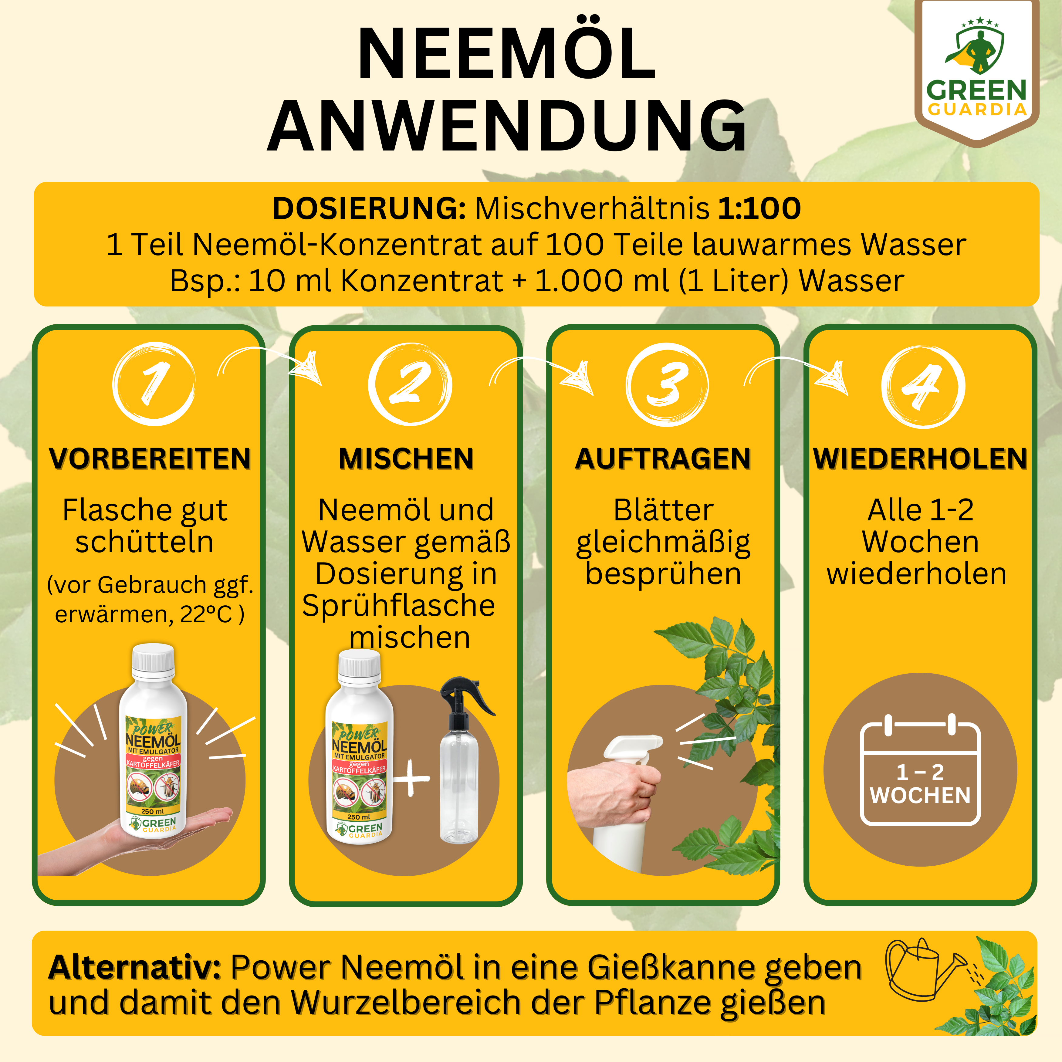 Neemolie tegen Coloradokevers