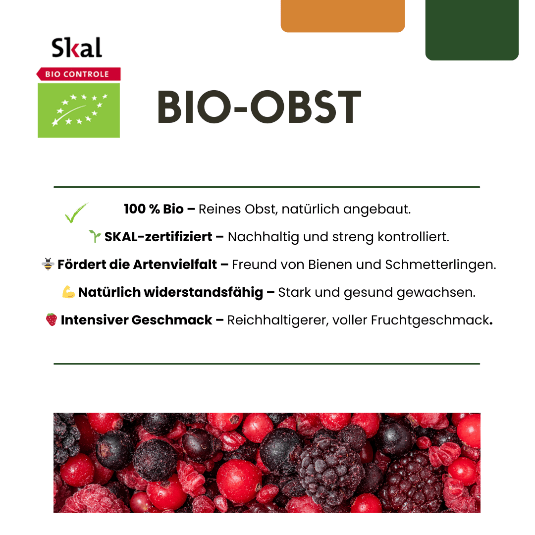 BIO Obstpflanzen - Mix „Früchteparadies“ – 4 verschiedene Obstsorten - Green Guardia - Ihr Experte für Schädlinge und Pflanzen