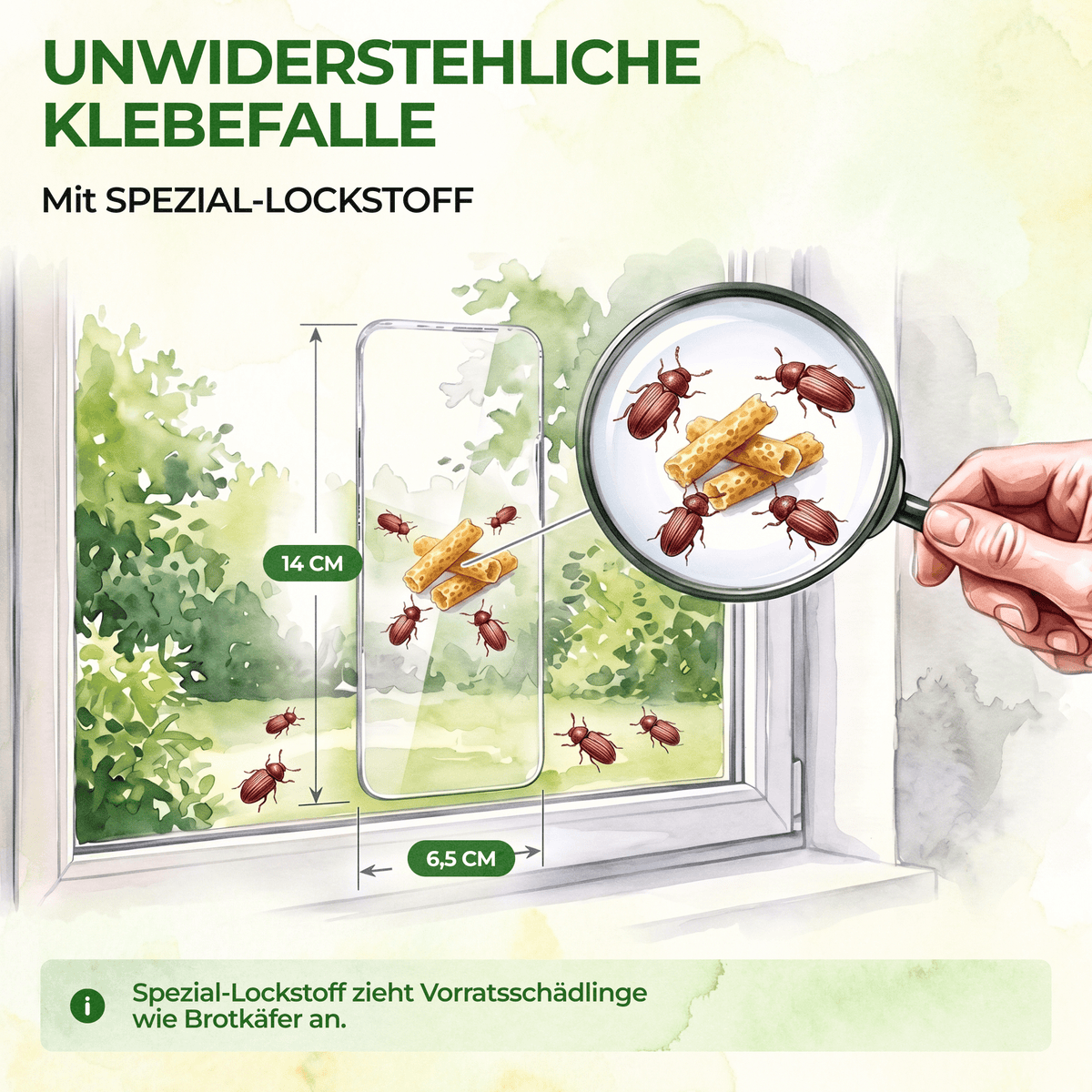 Brotkäfer Fenster-Falle - Green Guardia - Ihr Experte für Schädlinge und Pflanzen