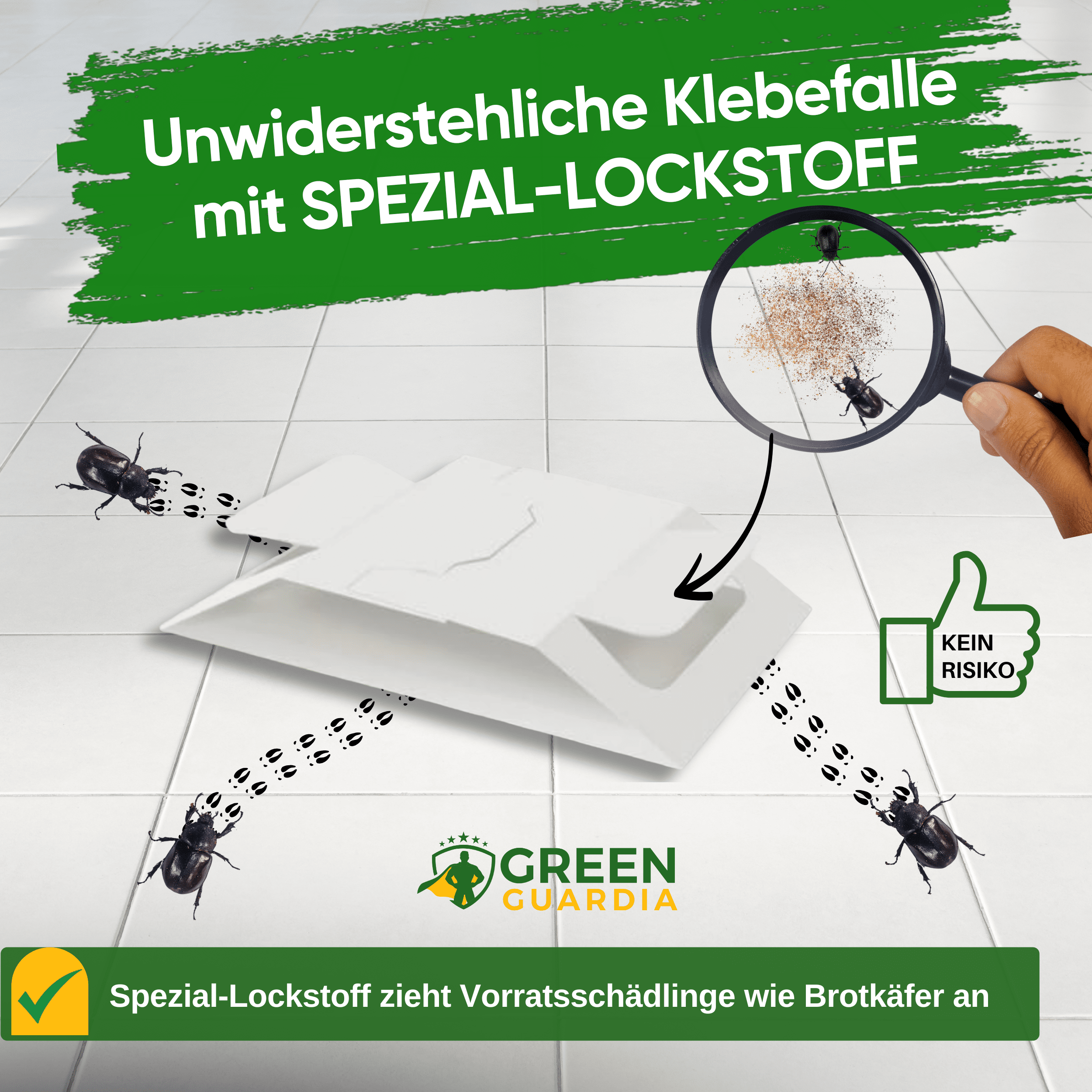 Brotkäfer Falle mit Spezial - Lockstoff - Green Guardia - Ihr Experte für Schädlinge und Pflanzen