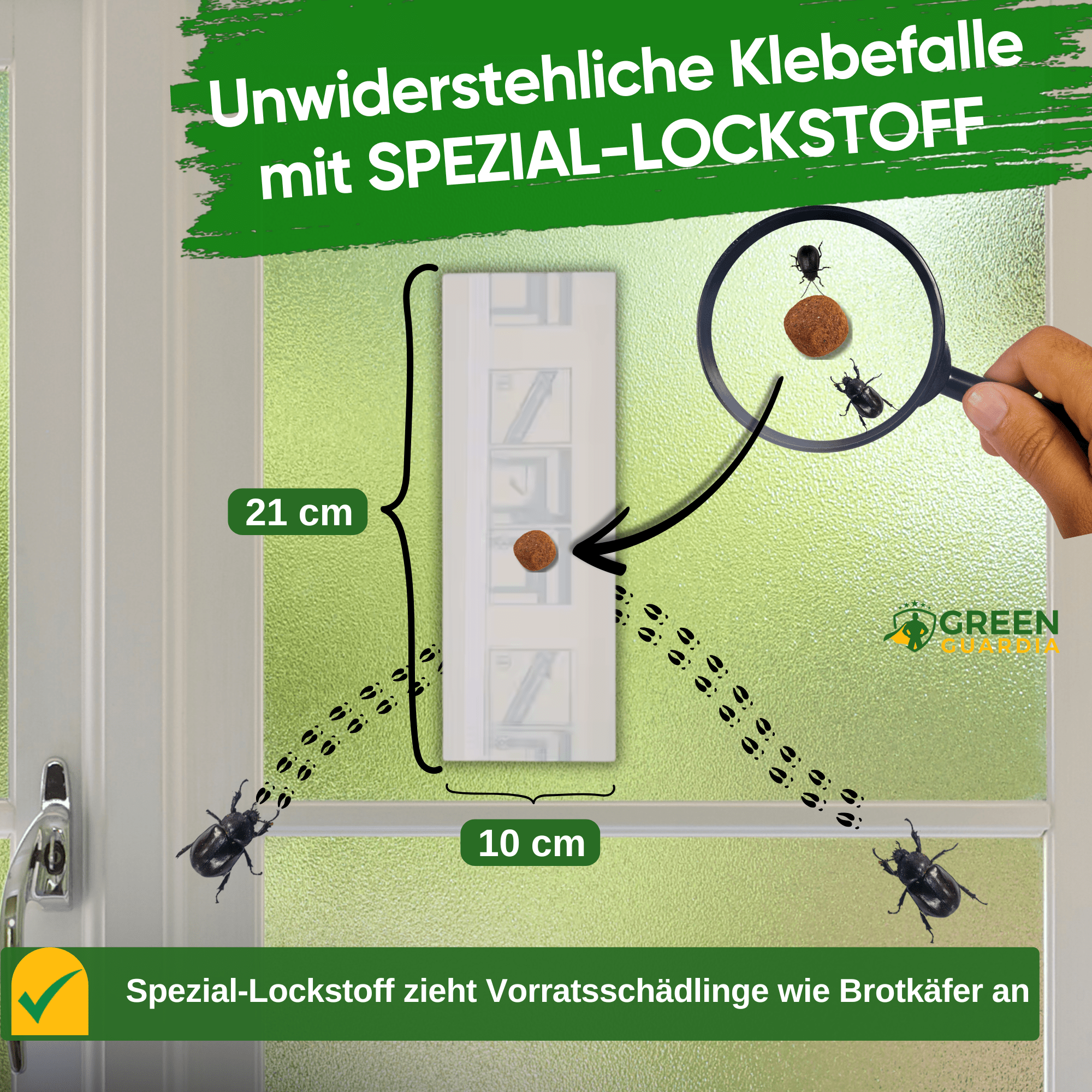 Brotkäfer Fenster - Falle mit Spezial - Lockstoff - Green Guardia - Ihr Experte für Schädlinge und Pflanzen