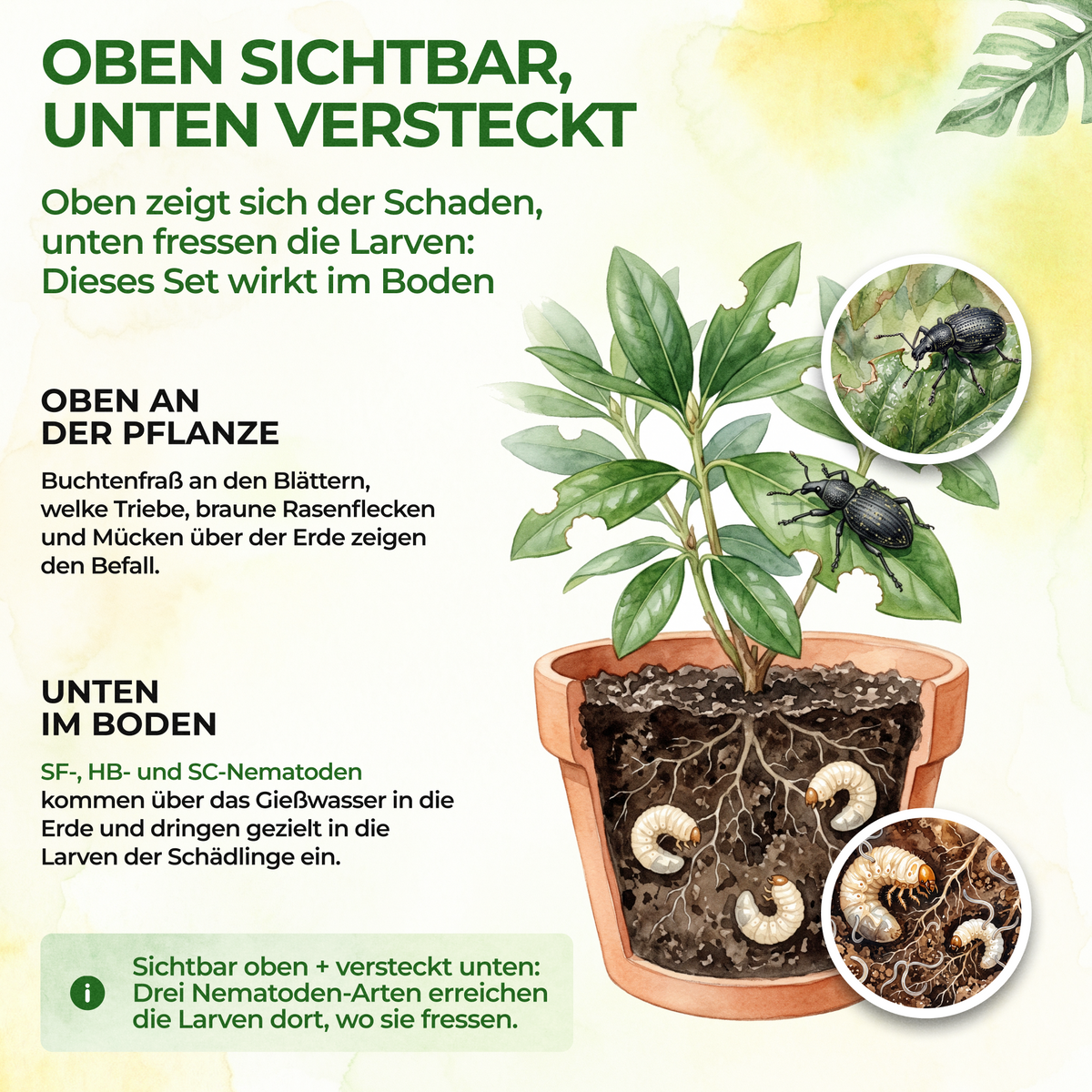 Kit de nématodes contre les nuisibles du sol