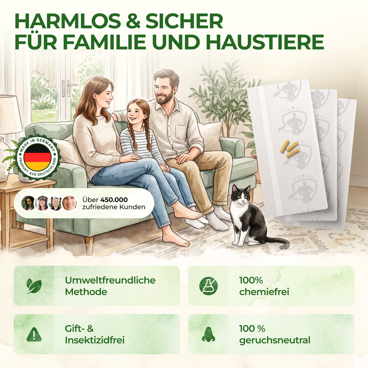 Vliegende insecten raamval met speciaal lokmiddel