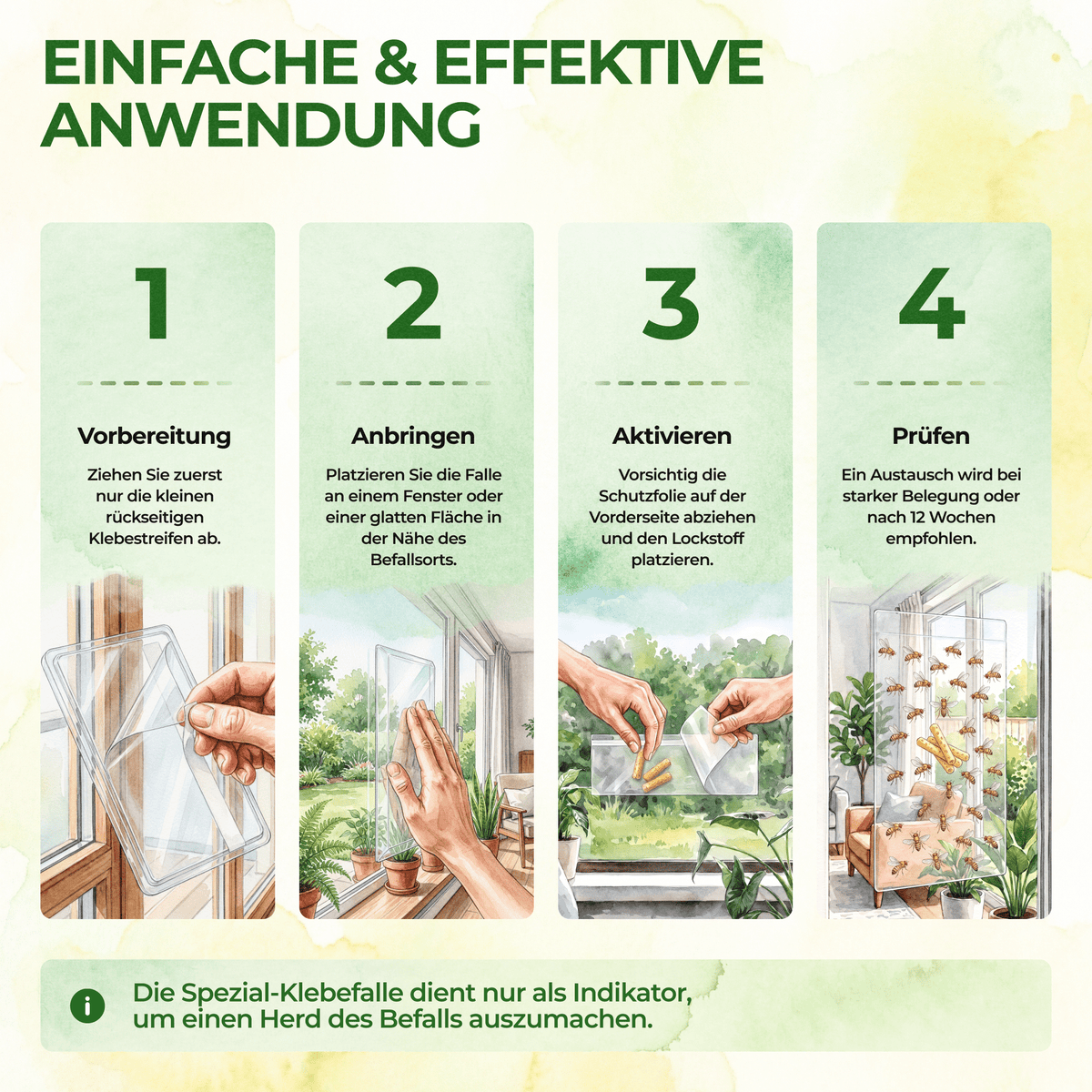 Fruchtfliegen Fenster-Falle - Green Guardia - Ihr Experte für Schädlinge und Pflanzen