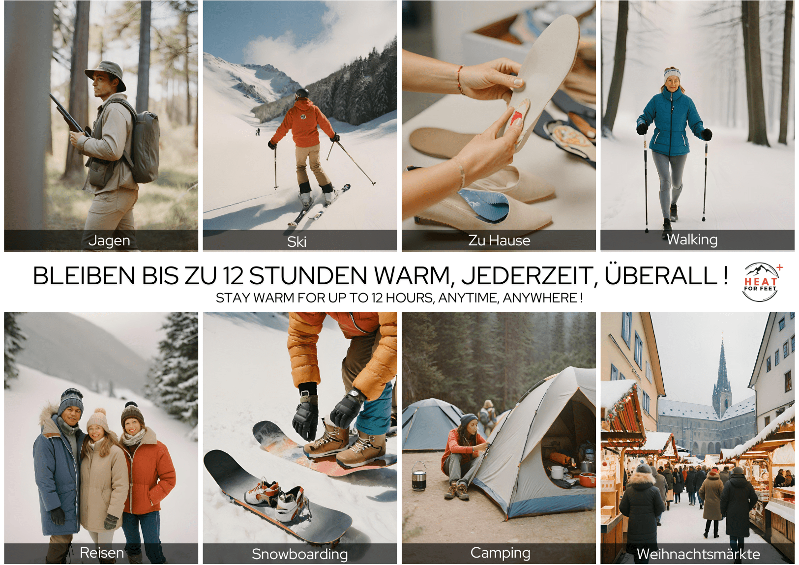 Heat for Feet, 10 Paar Wärmesohlen, bis zu 12 Std. Wärme, Einheitsgröße 36 - 46, dünn & flexibel, Sohlenwärmer,Sofort wärmende Einlegesohlen,Schuhwärmer - Green Guardia - Ihr Experte für Schädlinge und Pflanzen