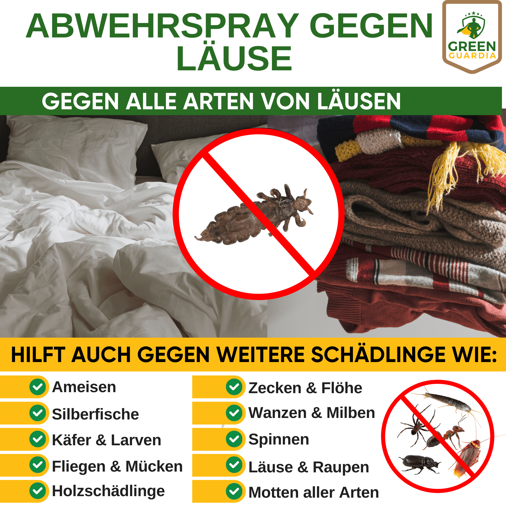 Läuse - Abwehrspray Power - Konzentrat - Green Guardia - Ihr Experte für Schädlinge und Pflanzen