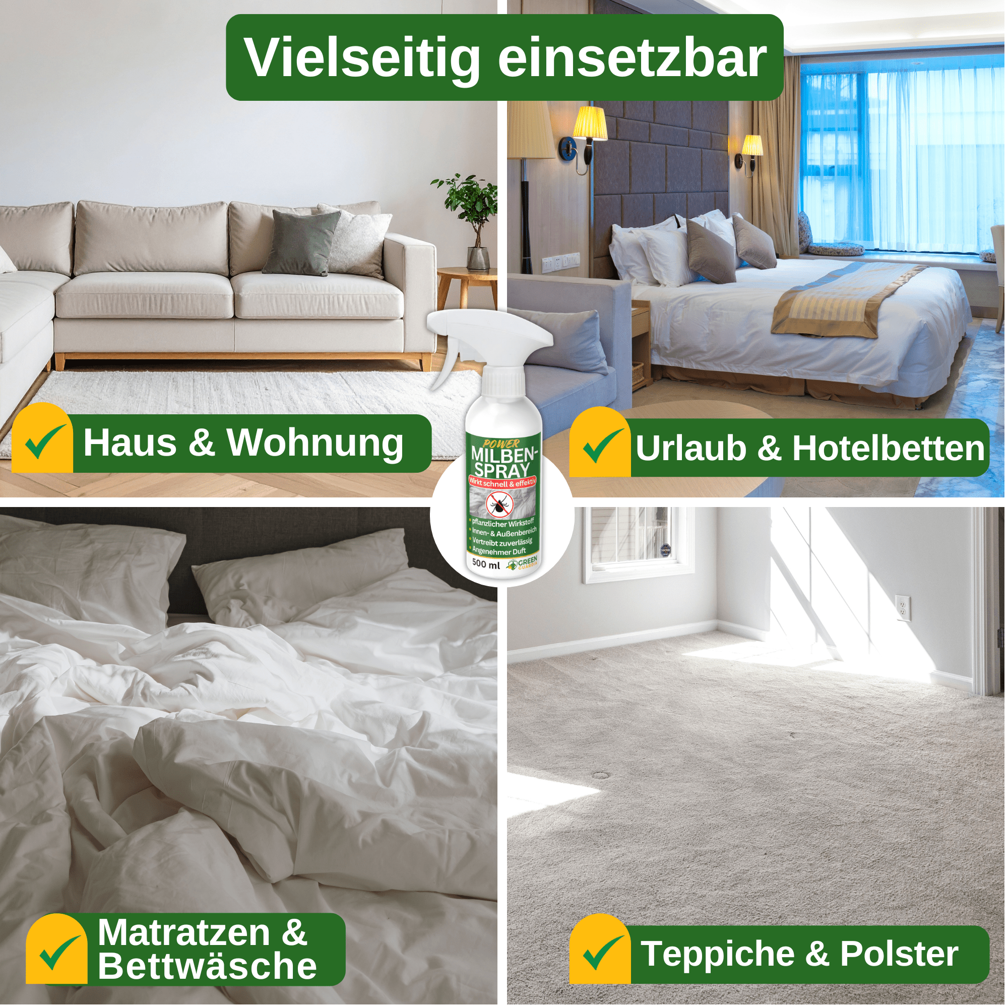 Milben - Abwehrspray Power - Konzentrat - Green Guardia - Ihr Experte für Schädlinge und Pflanzen