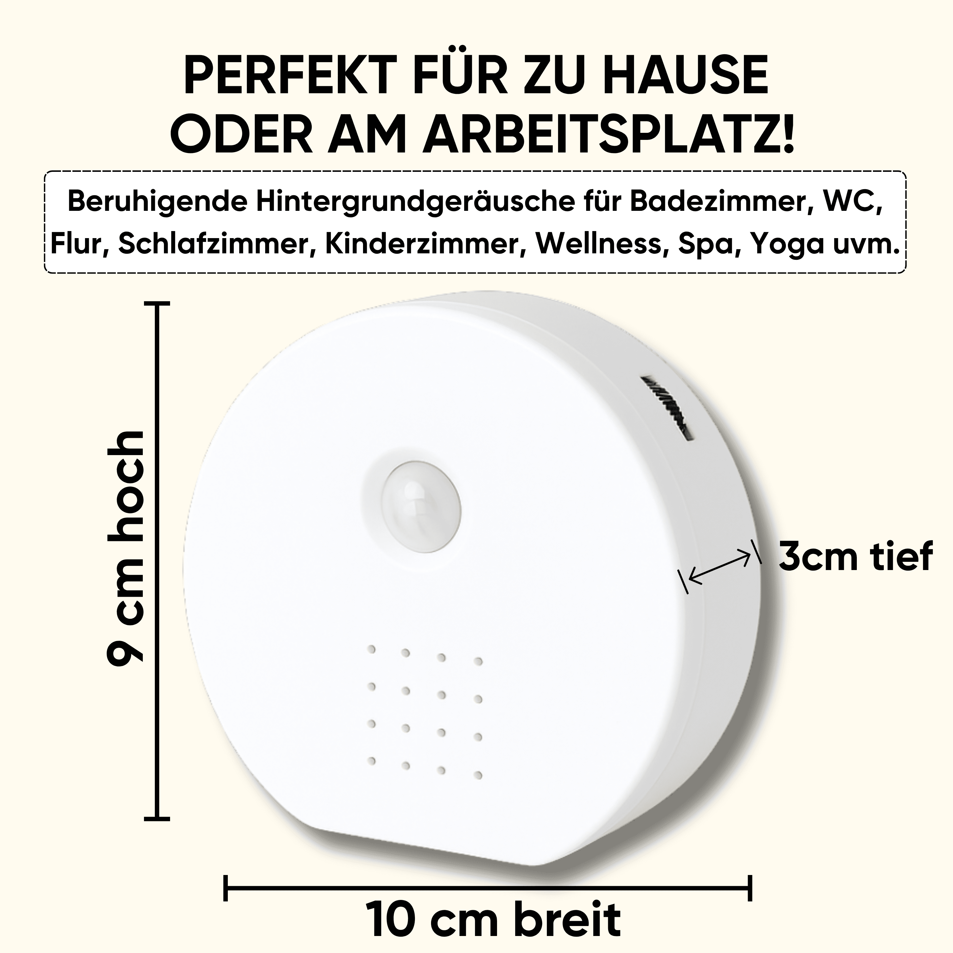 Naturgeräusche - Soundbox mit Bewegungssensor – 6 beruhigende Sounds, Timer & Lautstärkeregler, mit Vogelgezwitscher - Green Guardia - Ihr Experte für Schädlinge und Pflanzen