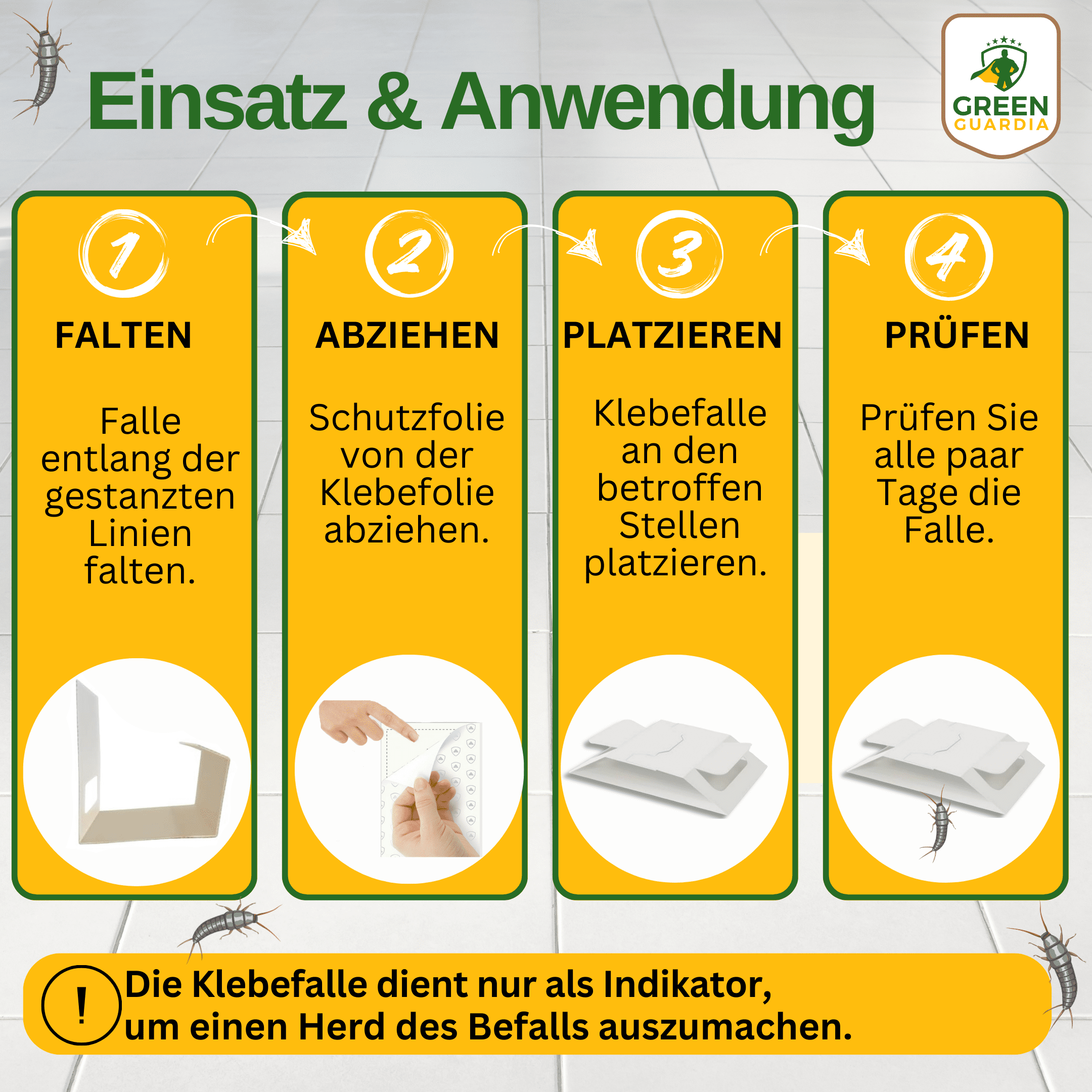 Papierfisch Falle mit Spezial - Lockstoff - Green Guardia - Ihr Experte für Schädlinge und Pflanzen