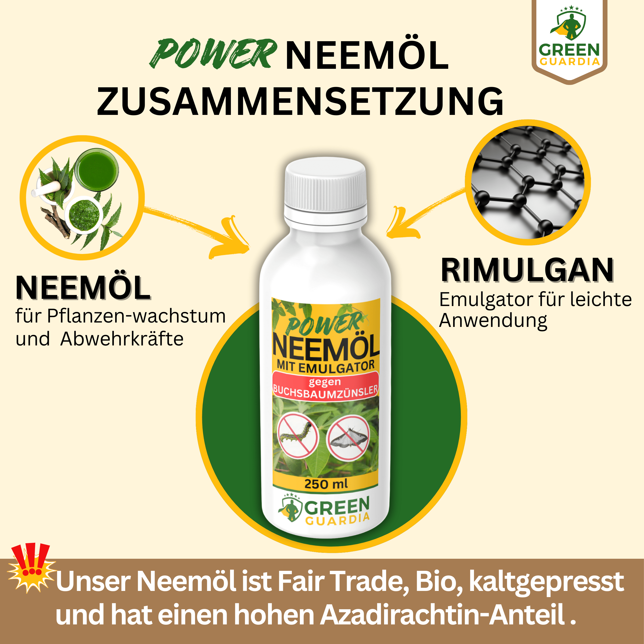 Power Neemöl gegen Buchsbaumzünsler - Green Guardia - Ihr Experte für Schädlinge und Pflanzen