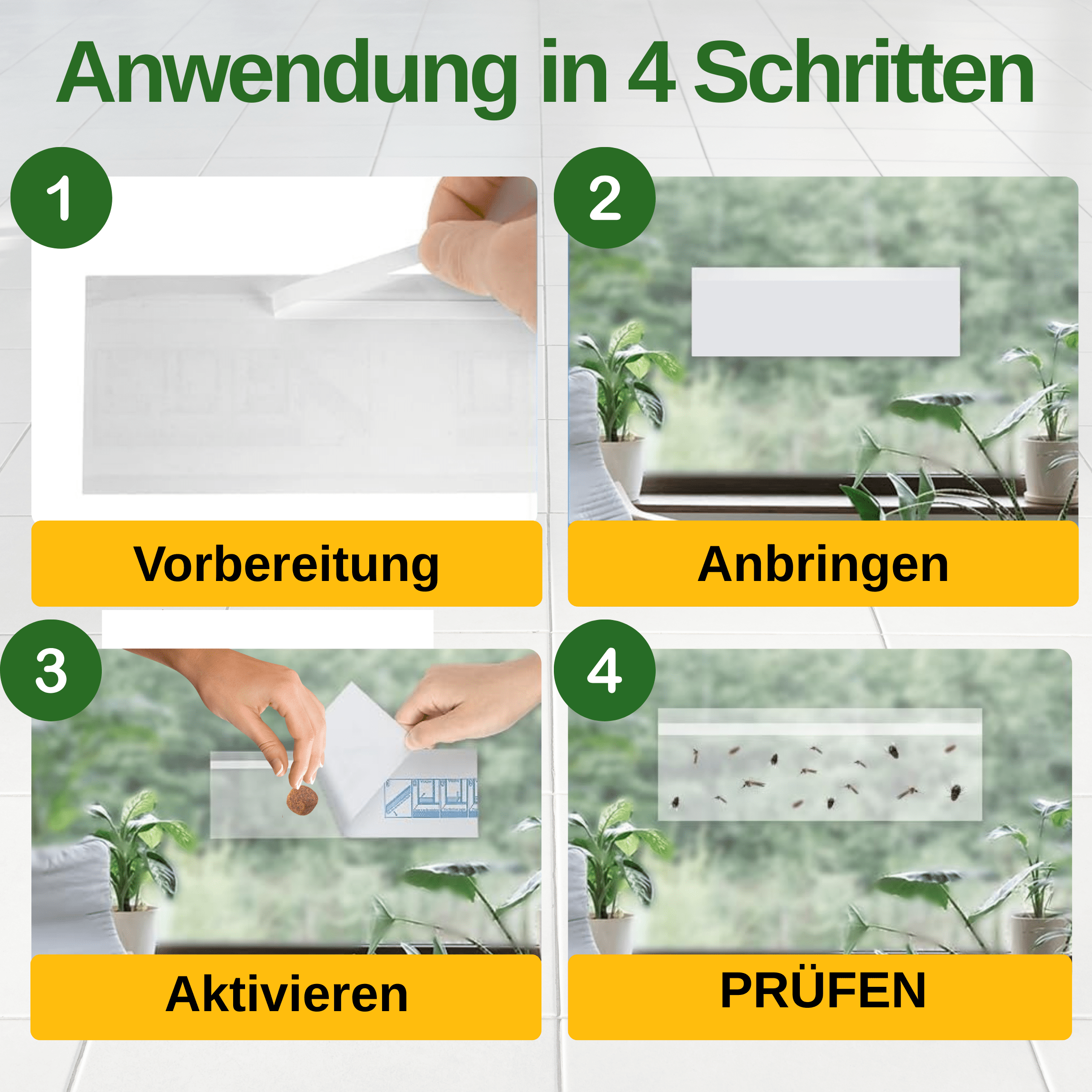 Trauermücken Fenster - Falle mit Spezial - Lockstoff - Green Guardia - Ihr Experte für Schädlinge und Pflanzen