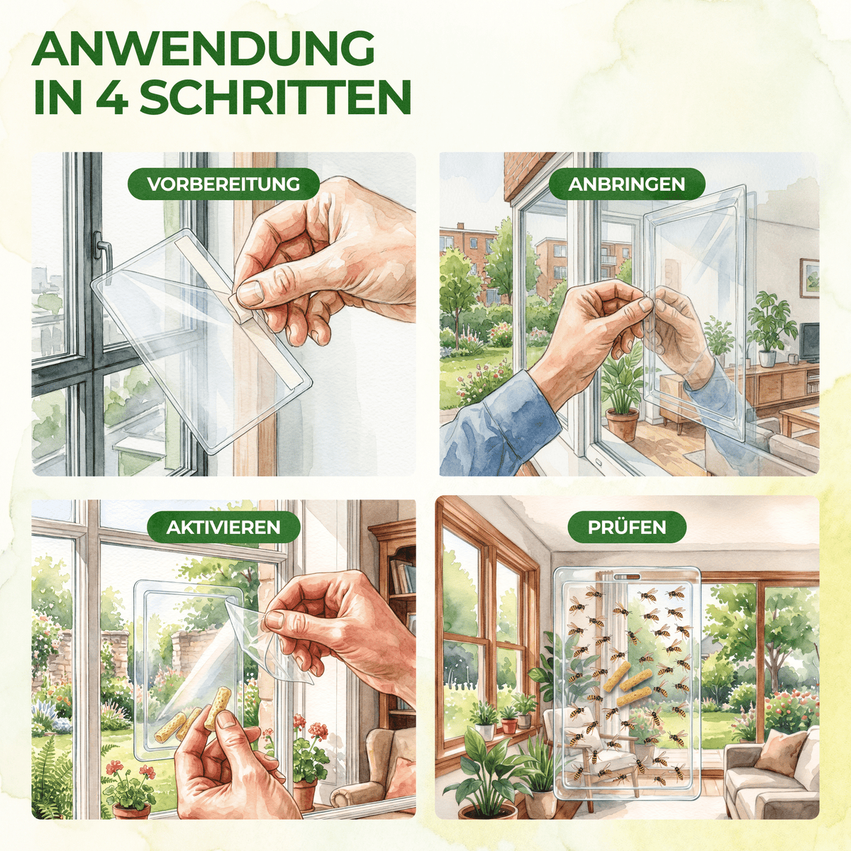 Wespen Fenster-Falle - Green Guardia - Ihr Experte für Schädlinge und Pflanzen