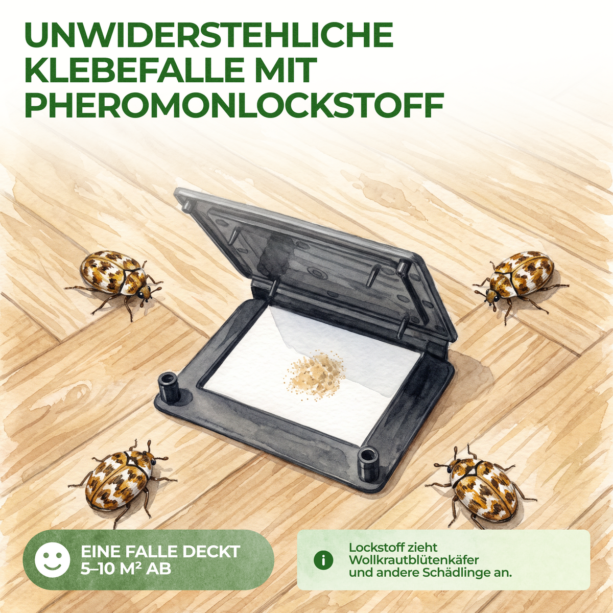 Wollige bladluiskeverval met feromoonlokstof
