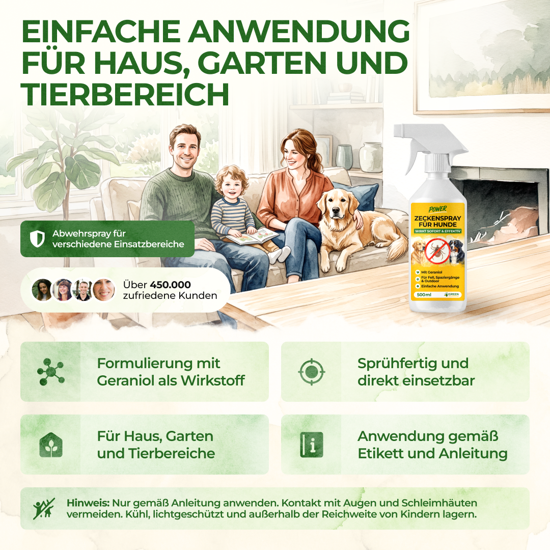 Spray anti-tiques concentré pour chiens-500 ml